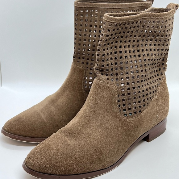 Michael Kors Taupe Suede Ankle Boots Women's - Picture 2 of 8
